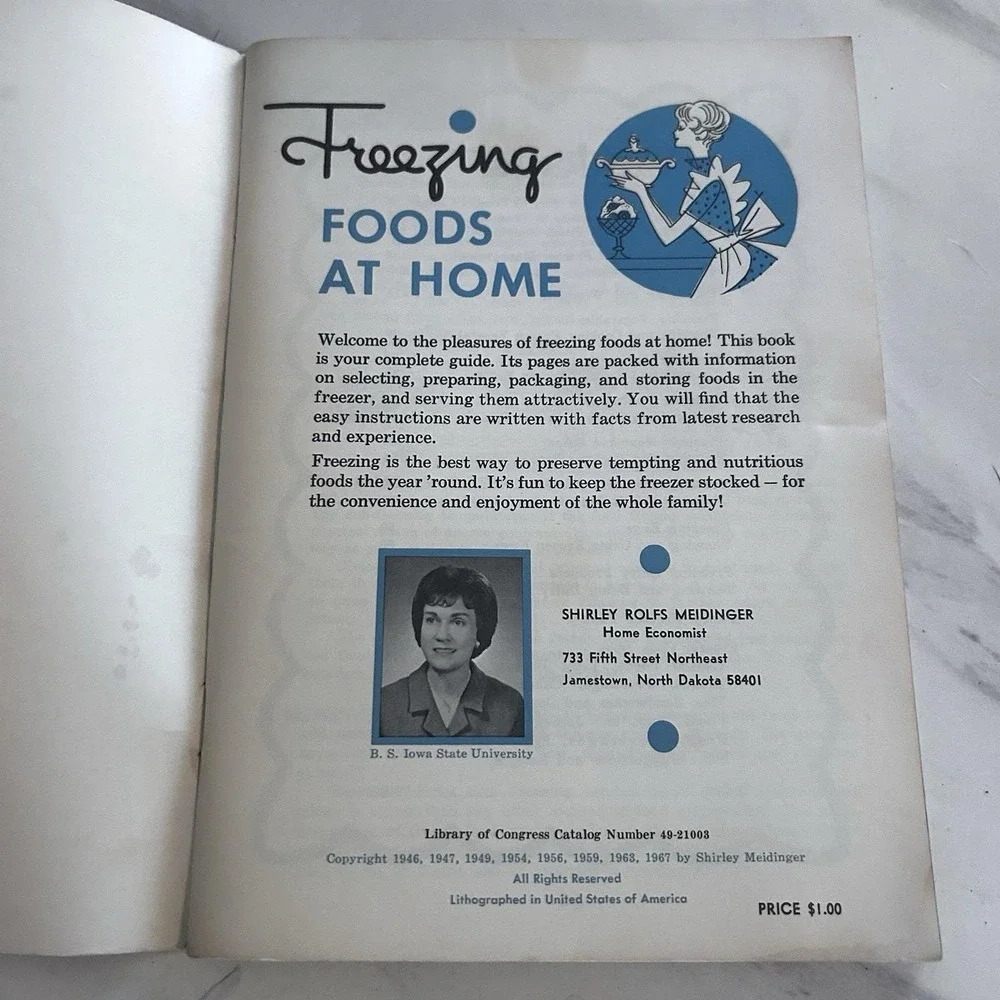 Freezing Foods at Home Booklet‎ Vintage 1967 80 Pages Softcover USA